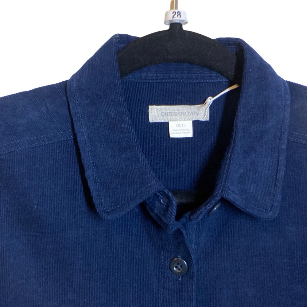 NWT OUTERKNOWN Navy Cordouroy S.E.A. Long Sleeve Jumpsuit, size X- Small - Picture 7 of 15